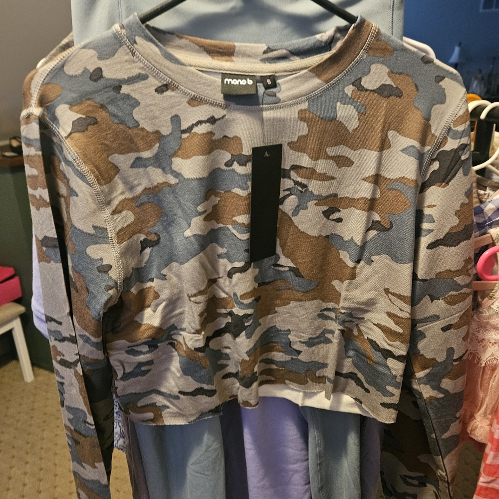 Mono B Camouflage Crop Top